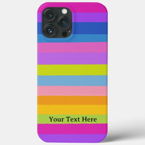 Bright Colorful Stripes Design iPhone 13 Pro Max Case