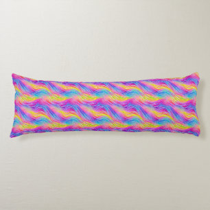 Bright Colorful Swirly Pattern Body Pillow