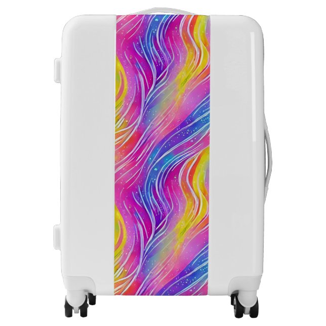 Bright Colorful Swirly Pattern Luggage (Front)