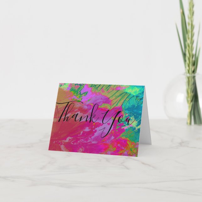 Bright colorful thank you card (Front)