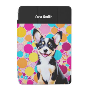Bright Colorful Trendy Personalized Cute Dog iPad Mini Cover