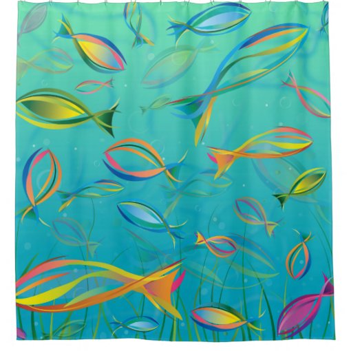 Bright Colorful Tropical Fish Shower Curtain Zazzle
