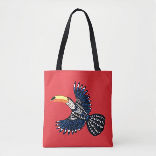 Bright Colorful Tropical Jungle Toucan Bird Tote Bag
