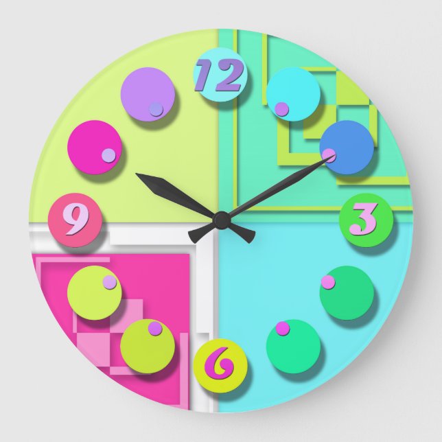 Bright colorful watch large clock (Front)