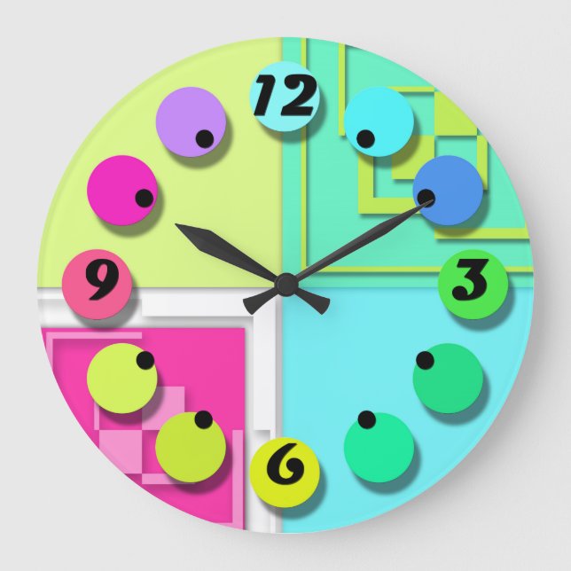 Bright colorful watch large clock (Front)
