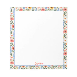 Bright Colorful Wildflowers Notepad