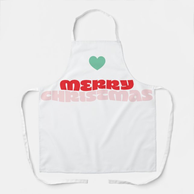 bright colorful wishes | christmas holiday apron (Front)