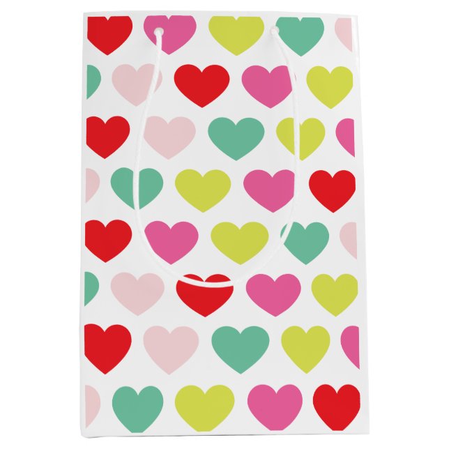 bright colorful wishes | christmas holiday medium gift bag (Front)