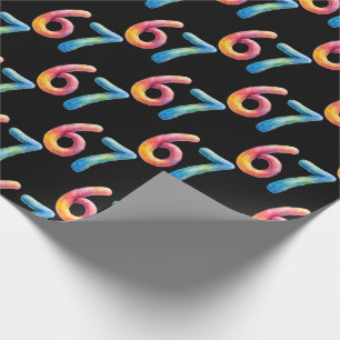 Bright Colors 67 No Meaning Whatsoever Black  Wrapping Paper