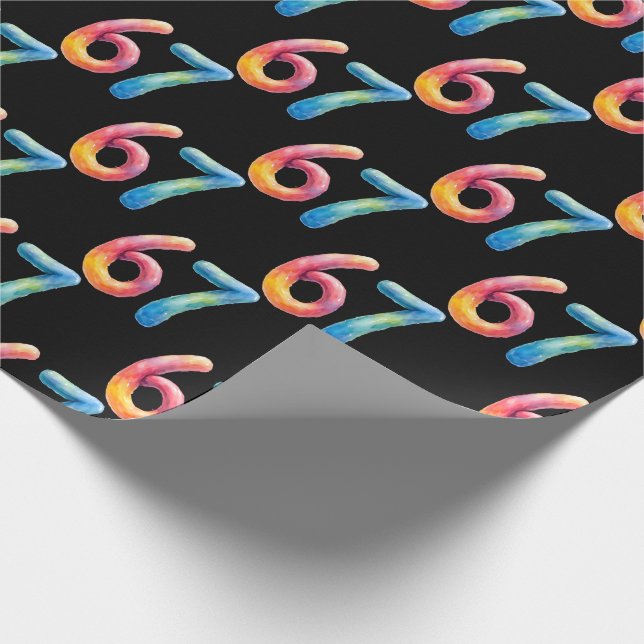 Bright Colors 67 No Meaning Whatsoever Black  Wrapping Paper (Corner)