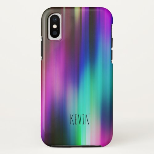 Bright Colors Abstract Rays No2 iPhone X Case