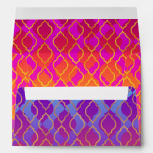Bright Colors Arabian Moroccan Glam Invitation Envelope