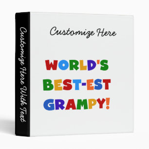 Bright Colors Best-est Grampy T-shirts and Gifts 3 Ring Binder