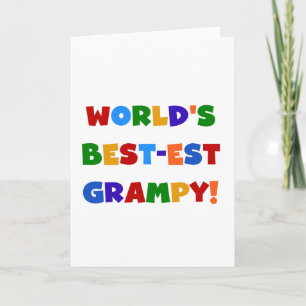 Bright Colors Best-est Grampy T-shirts and Gifts Card
