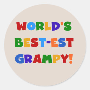 Bright Colors Best-est Grampy T-shirts and Gifts Classic Round Sticker
