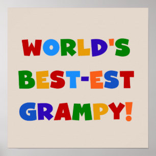 Bright Colors Best-est Grampy T-shirts and Gifts Poster