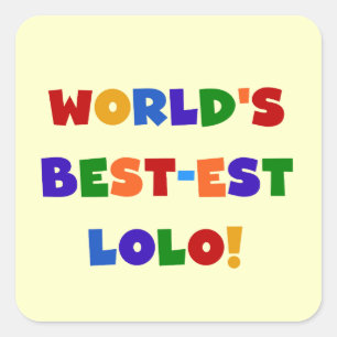 Bright Colors Best-est Lolo T-shirts and Gifts Square Sticker
