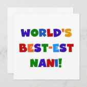 Bright Colors Best-est Nani T-shirts and Gifts (Front/Back)