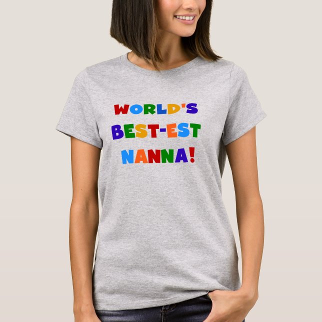 Bright Colors Best-est Nanna Tshirts (Front)