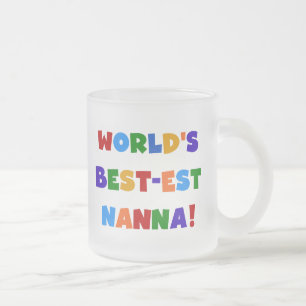 Bright Colors Best-est Nanna Tshirts Frosted Glass Coffee Mug