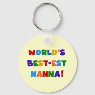 Bright Colors Best-est Nanna Tshirts Keychain