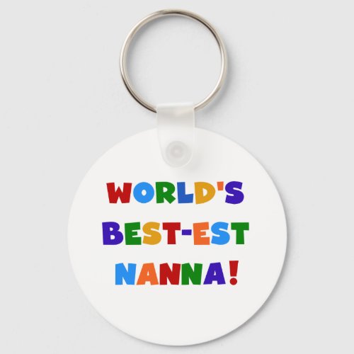 Bright Colors Best_est Nanna Tshirts Keychain