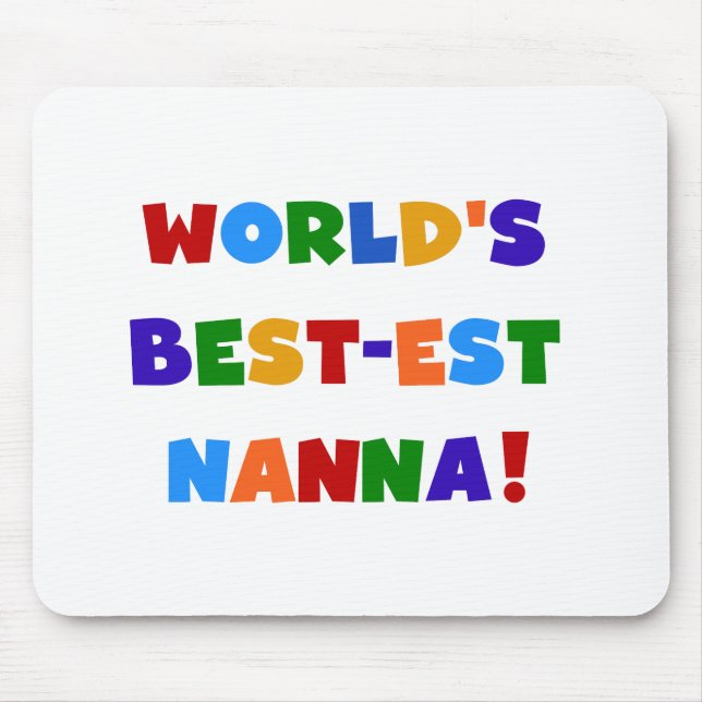 Bright Colors Best-est Nanna Tshirts Mouse Pad (Front)