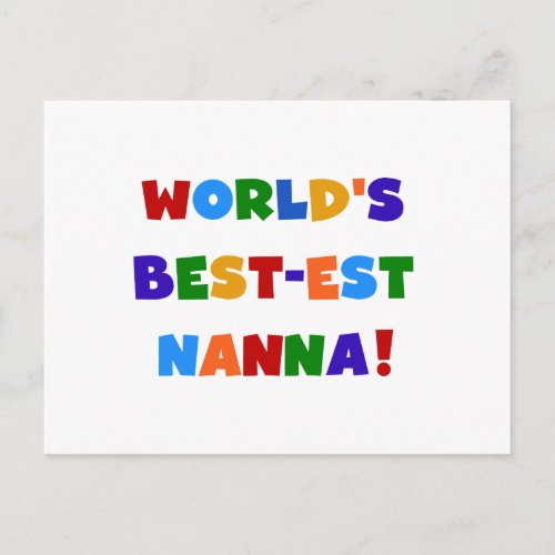 Bright Colors Best_est Nanna Tshirts Postcard