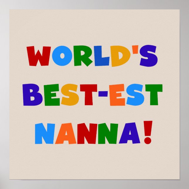 Bright Colors Best-est Nanna Tshirts Poster (Front)