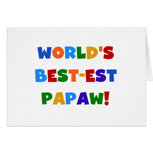 Bright Colors Best-est Papaw Tshirts and Gifts (Front Horizontal)