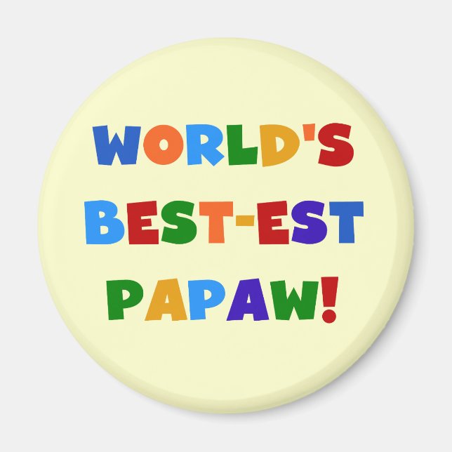 Bright Colors Best-est Papaw Tshirts and Gifts Magnet (Front)