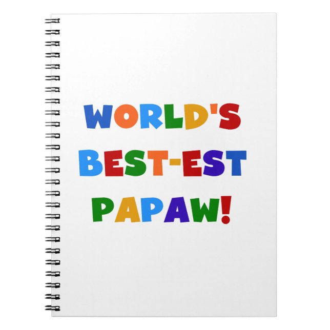 Bright Colors Best-est Papaw Tshirts and Gifts Notebook (Front)