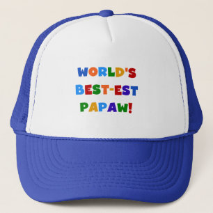 Bright Colors Best-est Papaw Tshirts and Gifts Trucker Hat