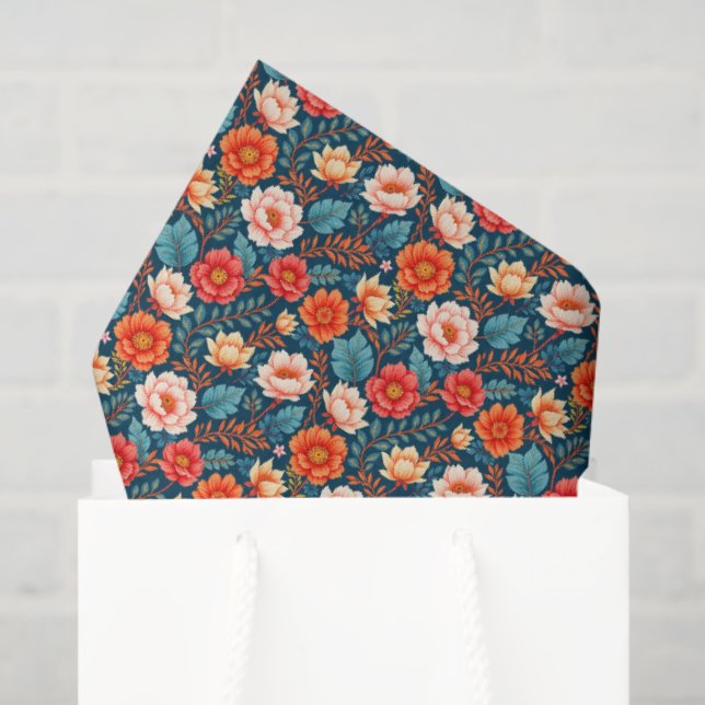 Bright Colors Chinoiserie Tissue Paper (Gift Bag)