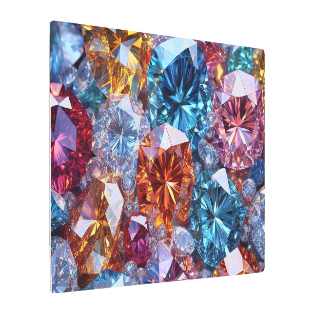 Bright Colors, Color Theory Metal Print (Angled)