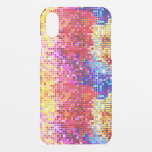 Bright colors colorful disco glitter iPhone XR case