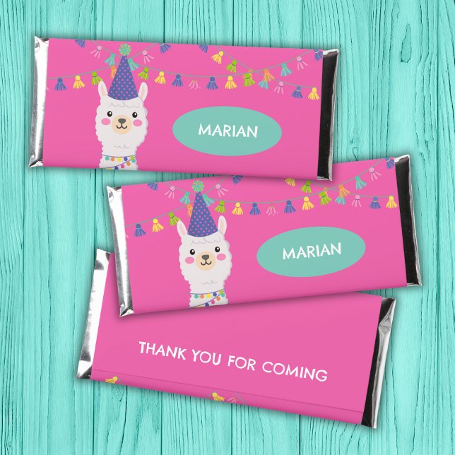 BRIGHT COLORS CUTE LLAMA HERSHEY BAR FAVORS (Creator Uploaded)