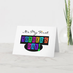 Bright Colors First Mother's Day T-shirts and Gift Card