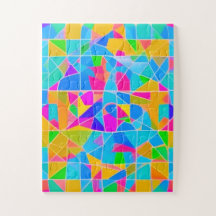 Bright Colors Geometric Puzzle for All Ages