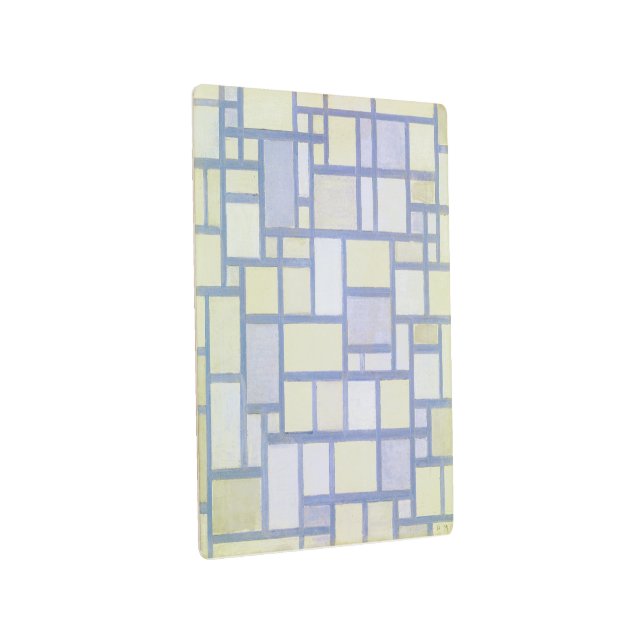 Bright Colors Gray Lines | Piet Mondrian | Metal Print (3/4)
