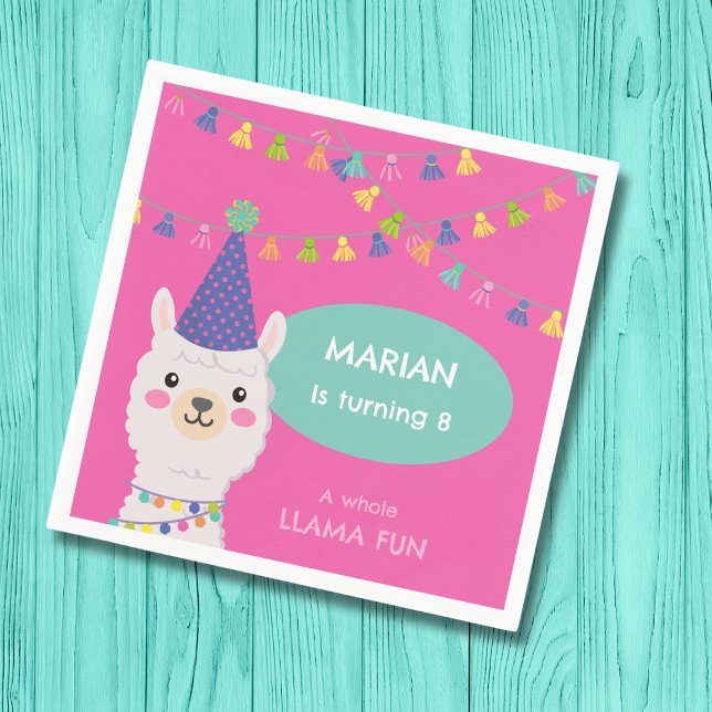 Bright colors llama party napkins (Creator Uploaded)