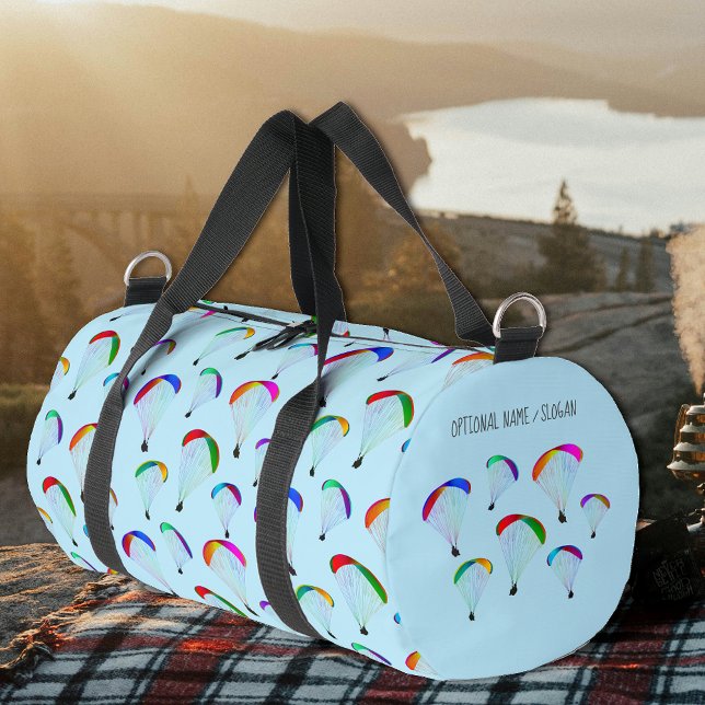 Bright Colors Paragliding / Parachutes with Name Duffle Bag (Creator Uploaded)