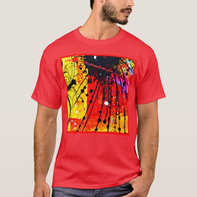 Bright Colors Patterns Painting. Buy Now T-Shirt (Front)