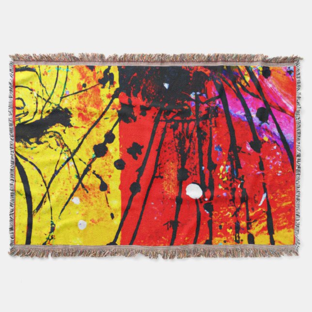 Bright Colors Patterns Painting. Buy Now Throw Blanket (Front)