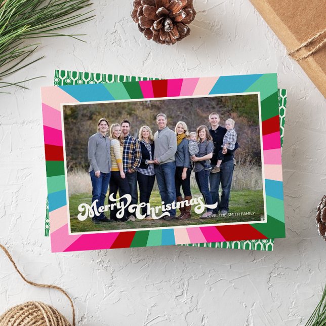 Bright Colors & Retro Font Christmas Photo Holiday (Creator Uploaded)