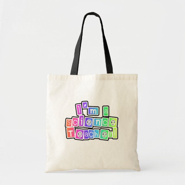 Bright Colors Science Teacher Tote Bag (Front)