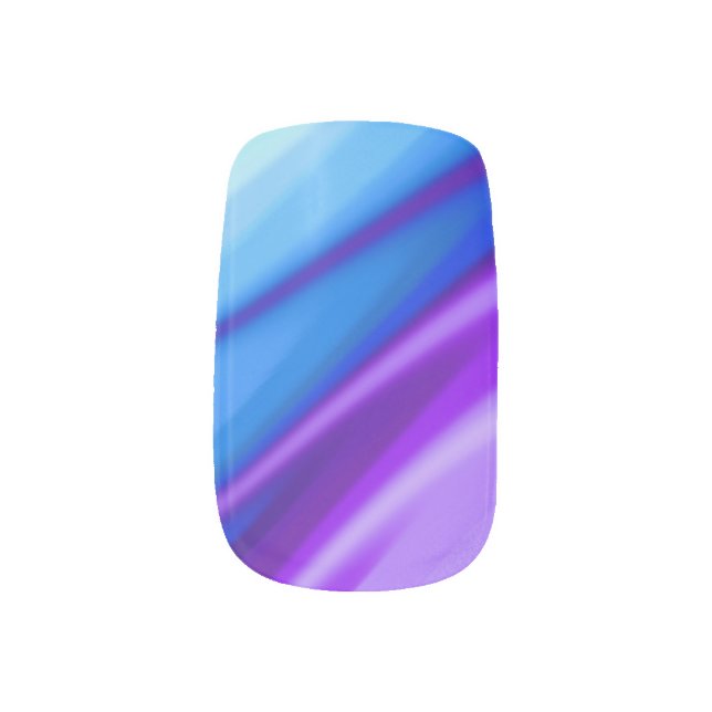 Bright Colors Swirly Striped  Minx Nail Art (Right Thumb)