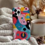 Bright colors whimsical shapes modern geometric Case-Mate iPhone 14 pro case<br><div class="desc">Bright colors with different whimsical shapes in different colors,  modern geometric composition.</div>