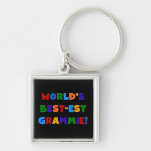 Bright Colors World's Best-est Grammie Gifts Keychain