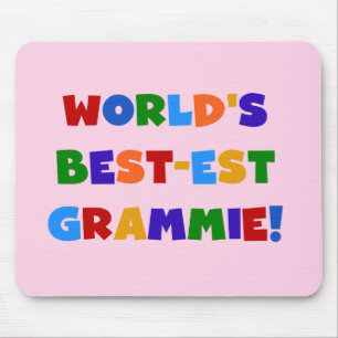 Bright Colors World's Best-est Grammie Gifts Mouse Pad
